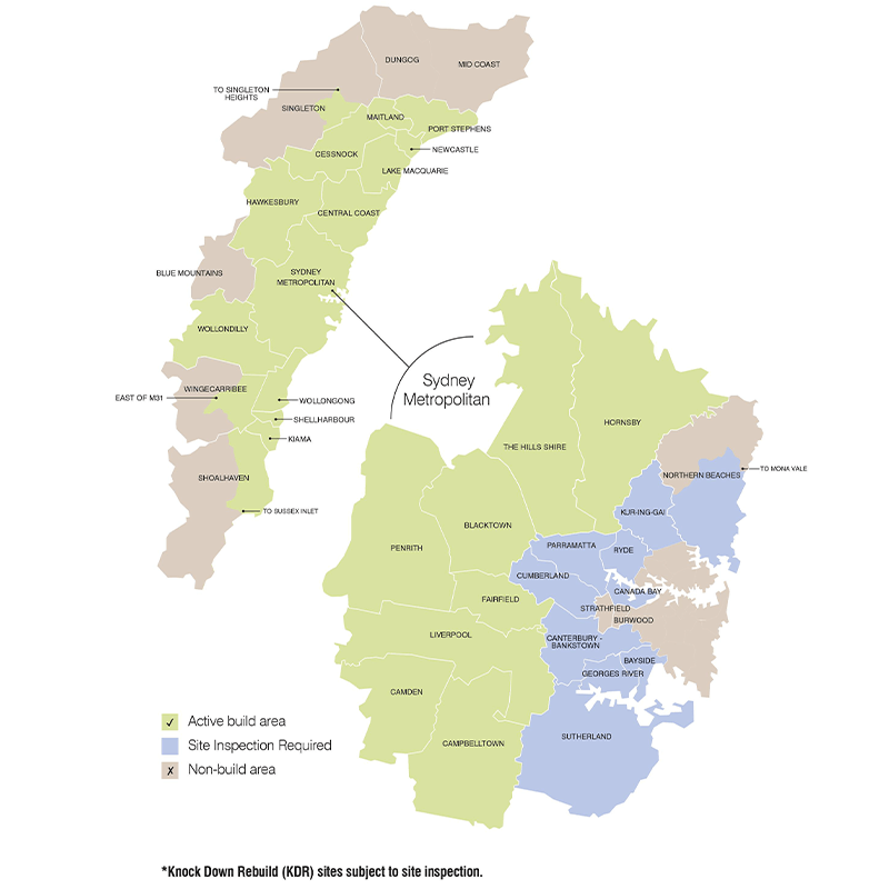 Build area map