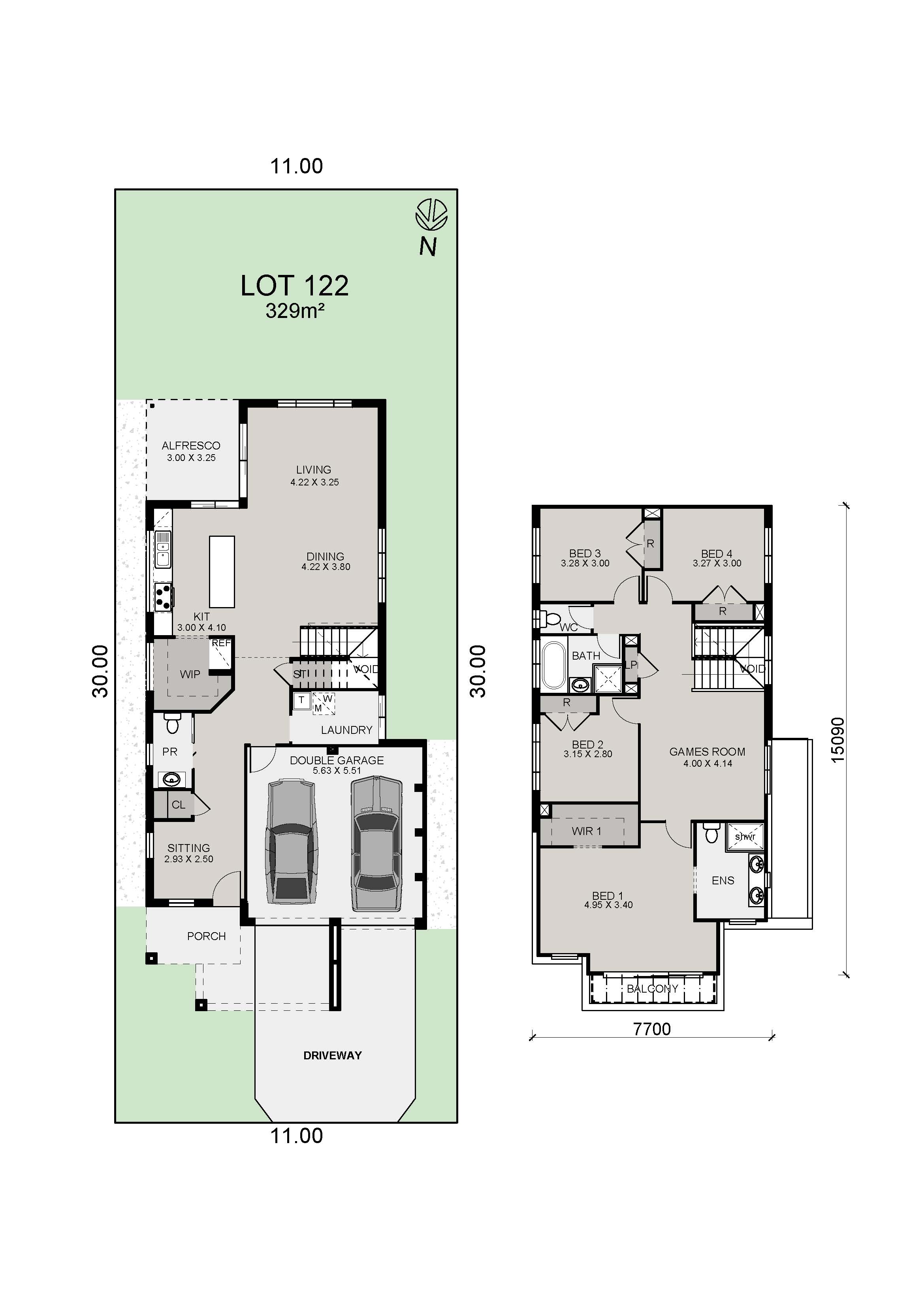 Lot 122 Savoy 27 Modified Custom Facade TC2 Color Plan