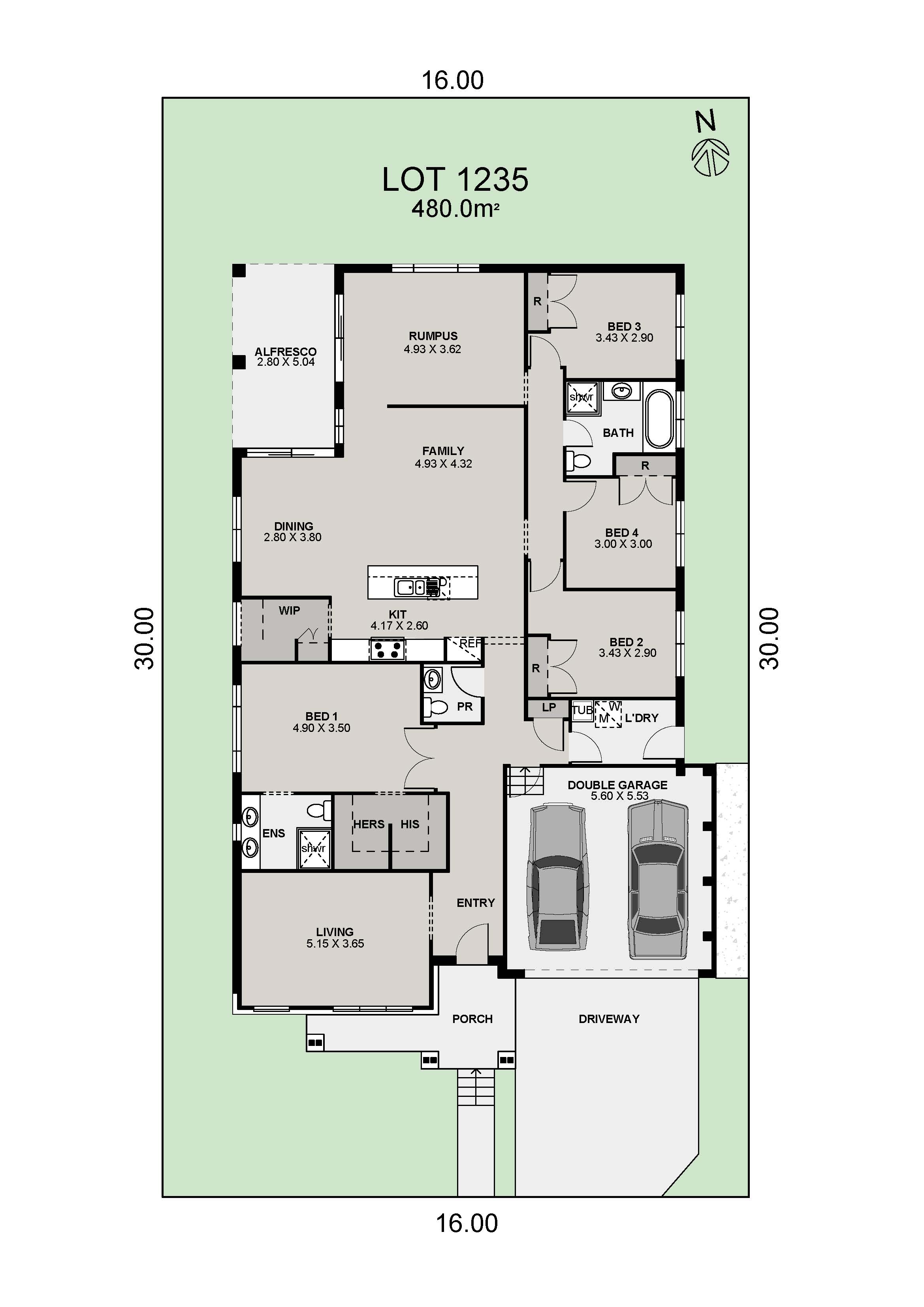 Lot 1235 Toorak 27 Huntlee Hampton Coloured Plan