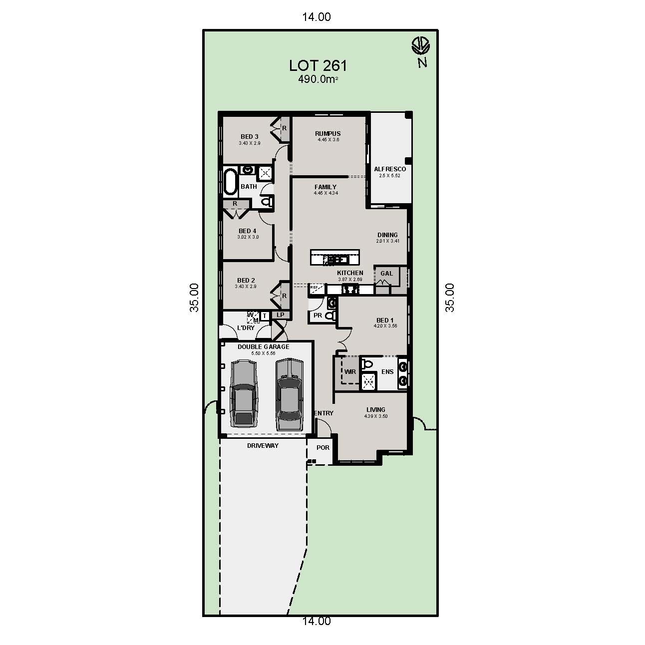 Lot 261 Toorak 25 Mk2 East Coast Colored Plan