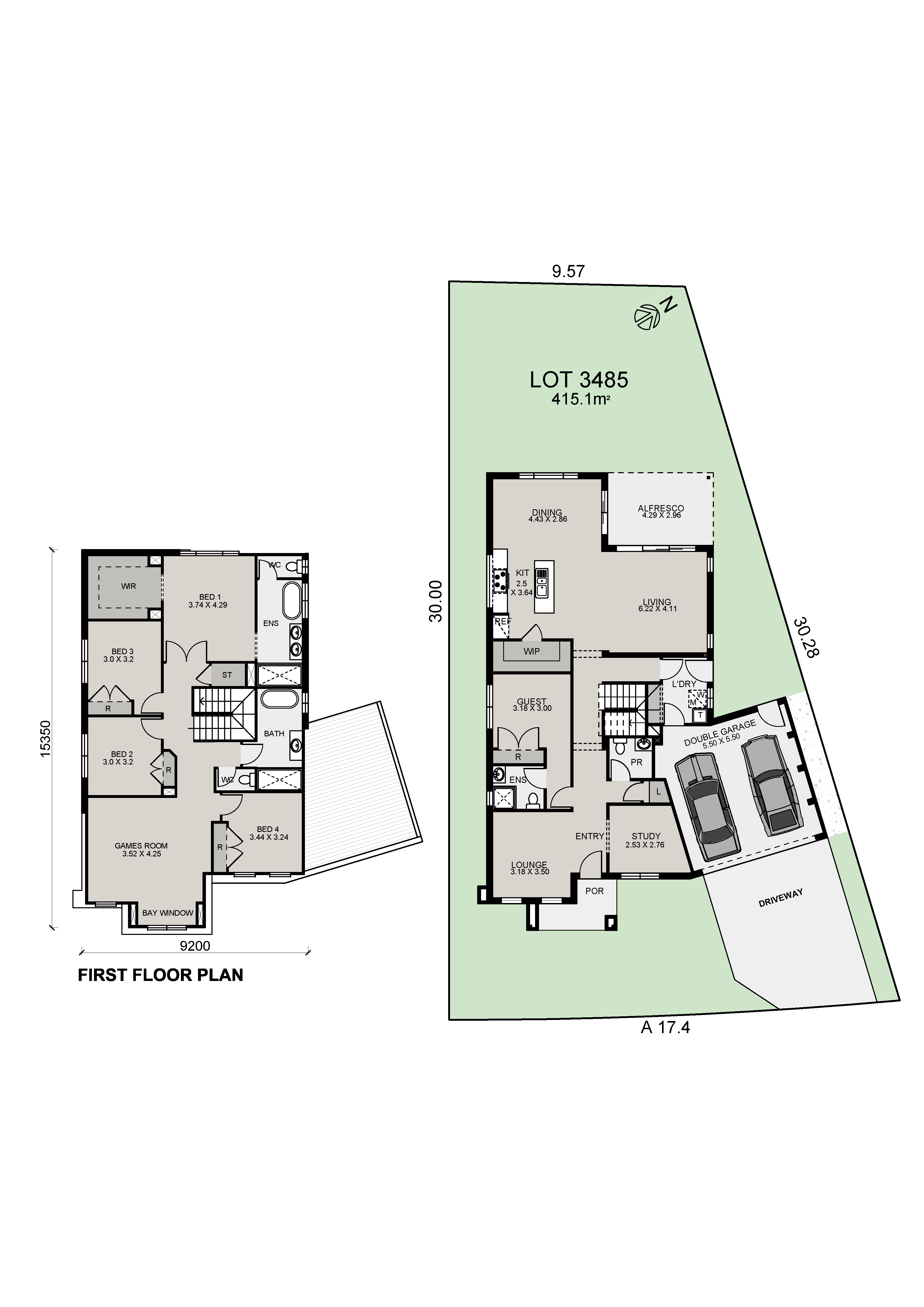 Lot 3485 Bristol 30 Guest Suite Reverse Living Option Modified New England Colour Brochure