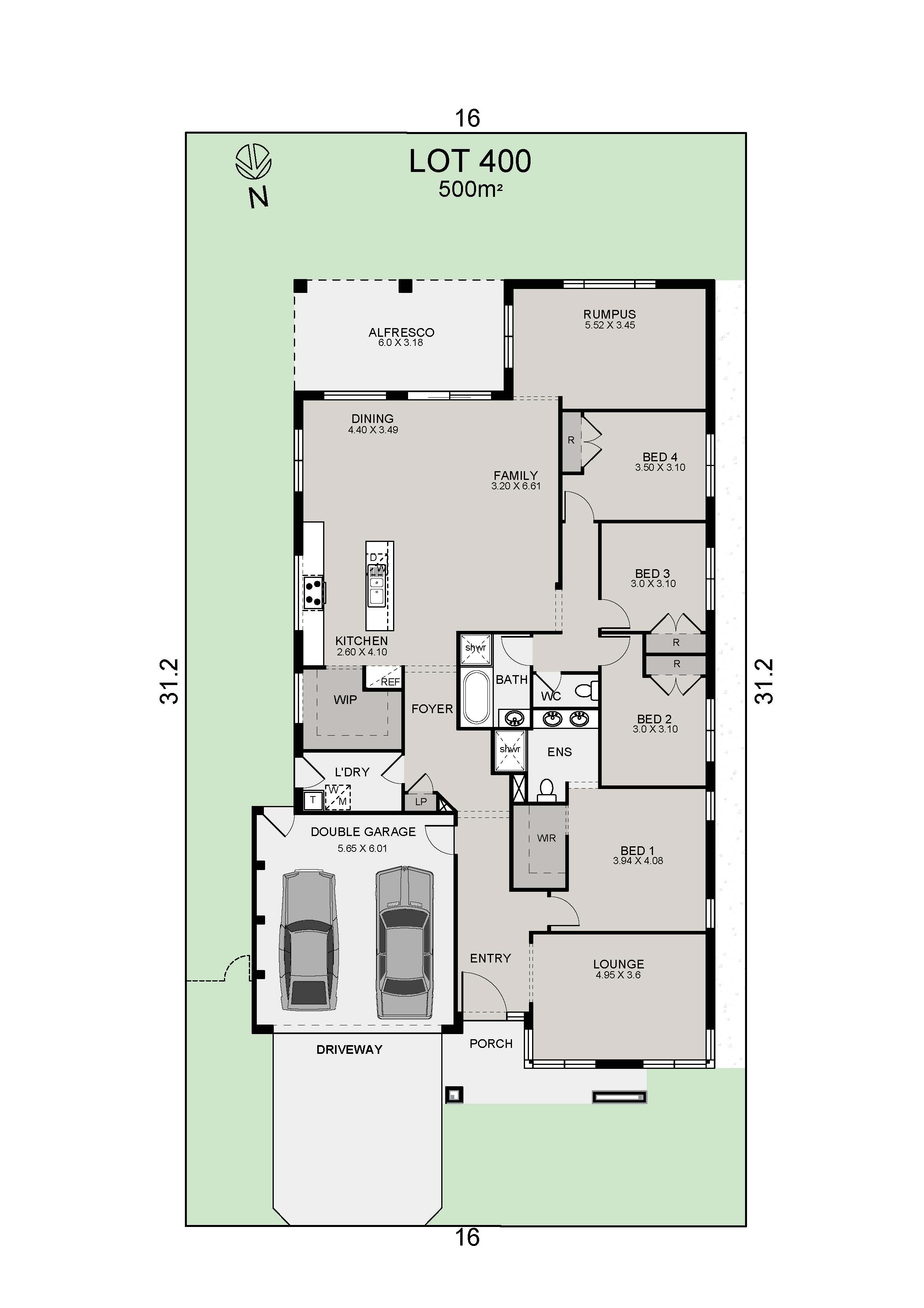 Lot 400 Vermont 30 Lochinvar Facade Colour Plan